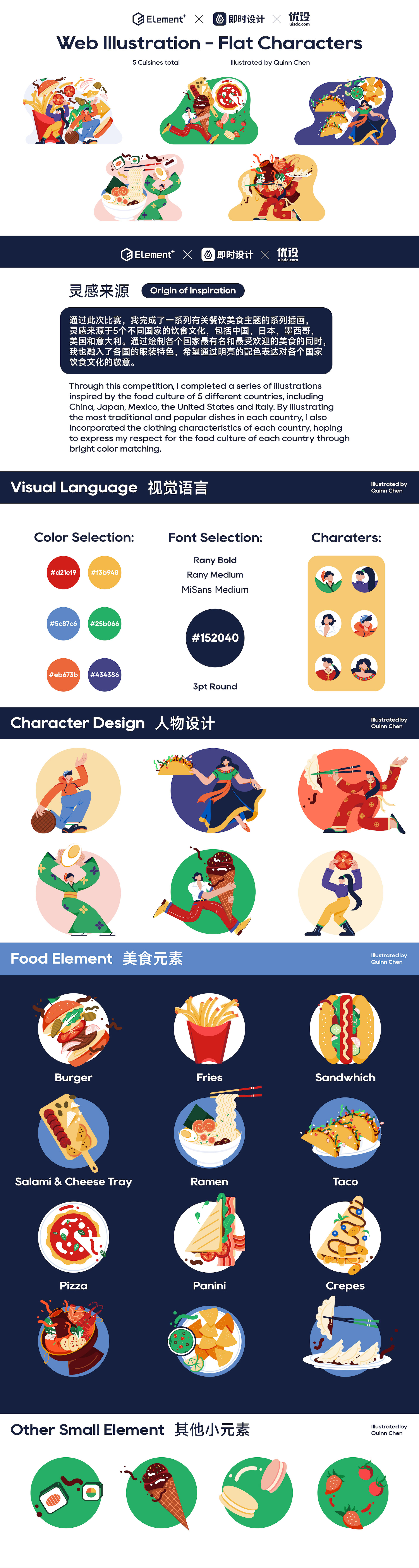 Element Plus x 即时设计 网页插画创作大赛：一、二、三等奖作品