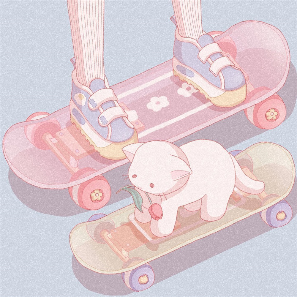 温温柔柔！12 张粉嫩的少女插画