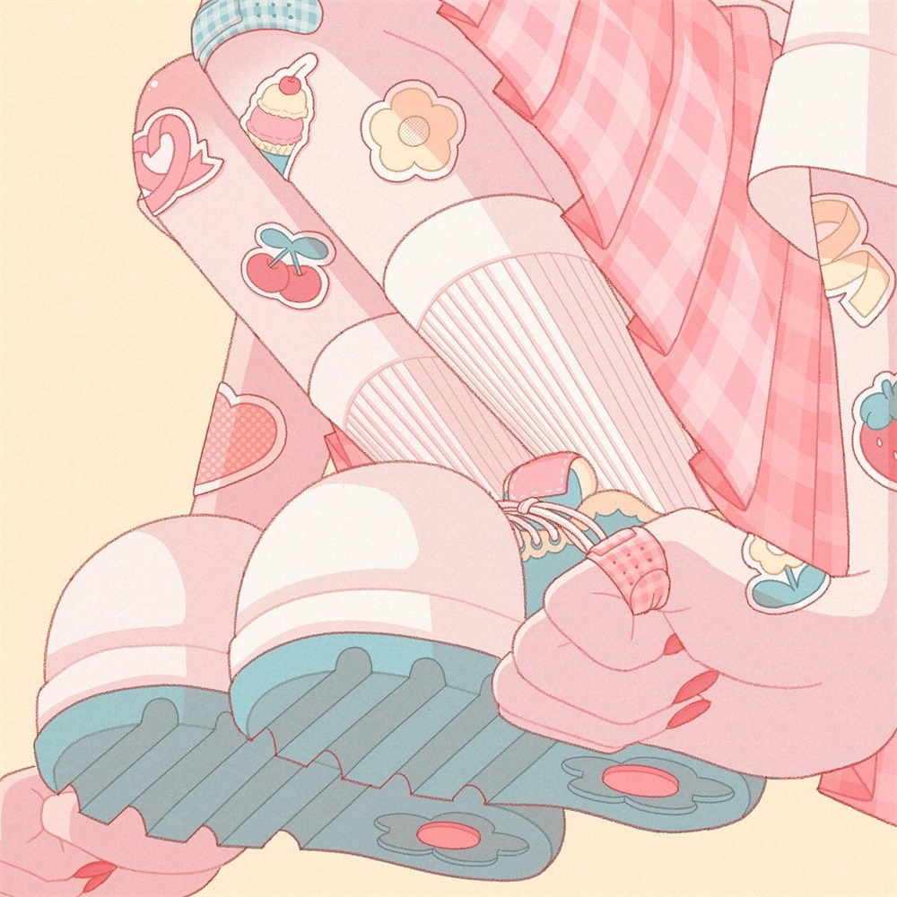 温温柔柔！12 张粉嫩的少女插画
