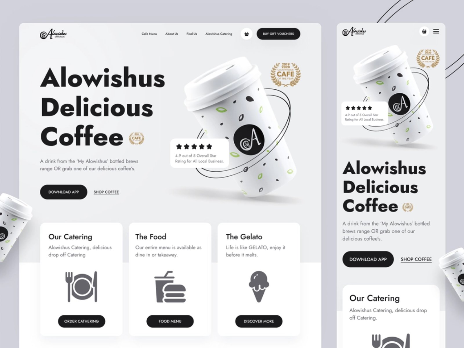 西式豆浆！12组咖啡店WEB界面设计灵感