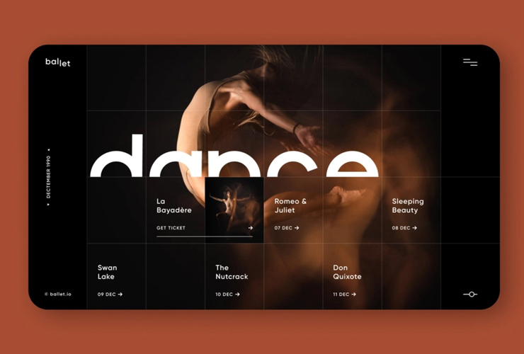 表演艺术！12组舞蹈工作室WEB界面设计灵感