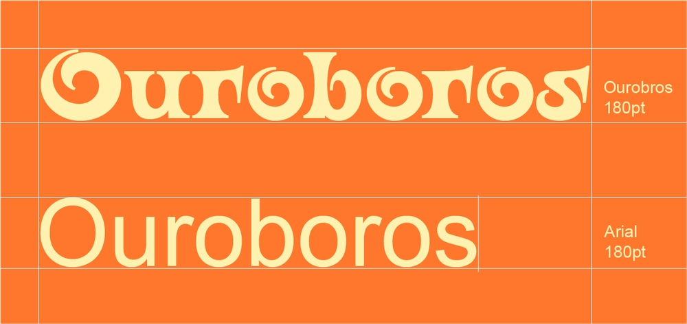 Ouroboros！一款具有装饰性艺术的免费可商用英文字体下载