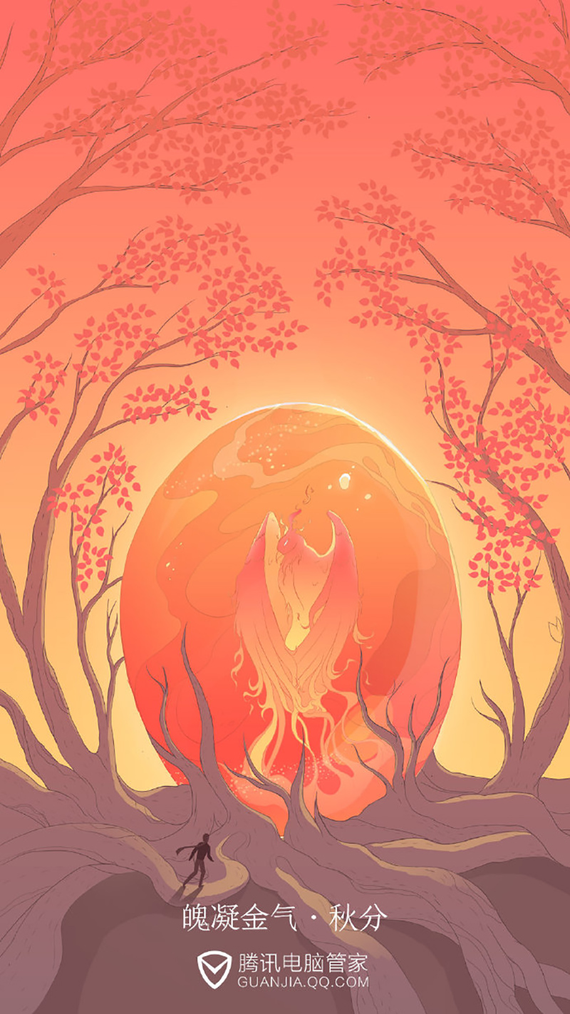 畅快宜人！18张秋分节气插画海报