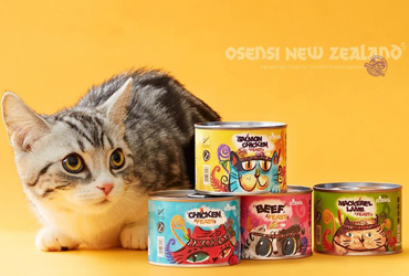 可爱插画！“OSENSI·主粮罐头”宠物食品猫粮包装设计