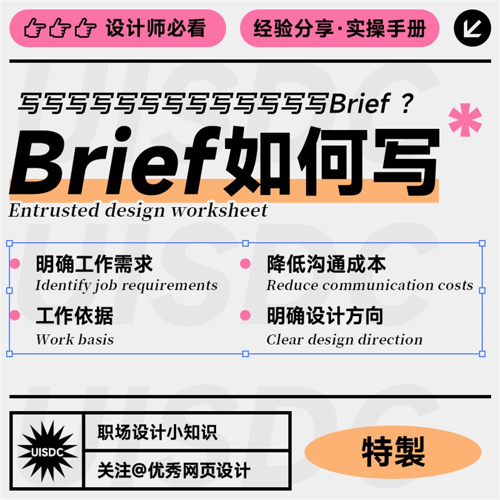 避免改稿！教你如何写 Brief