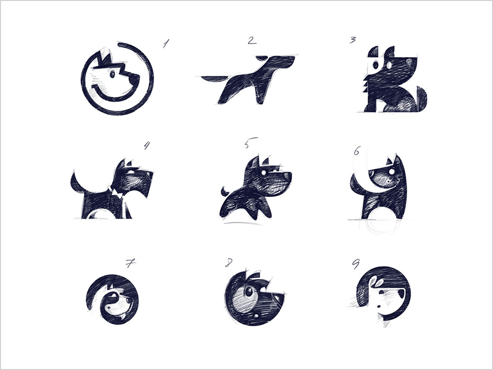 可爱修狗！28款小狗元素Logo设计