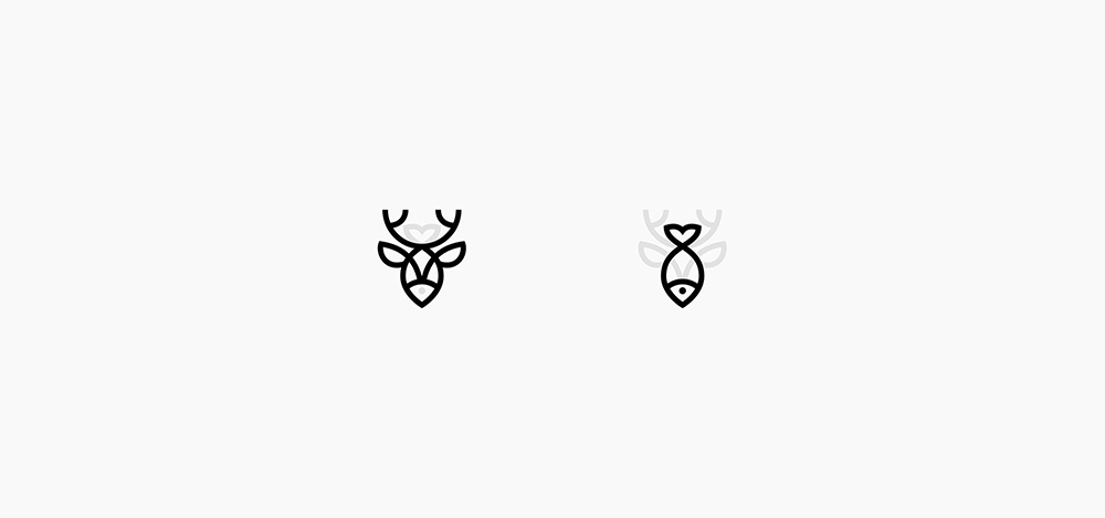 抽象生动！18款几何剪影动物Logo设计
