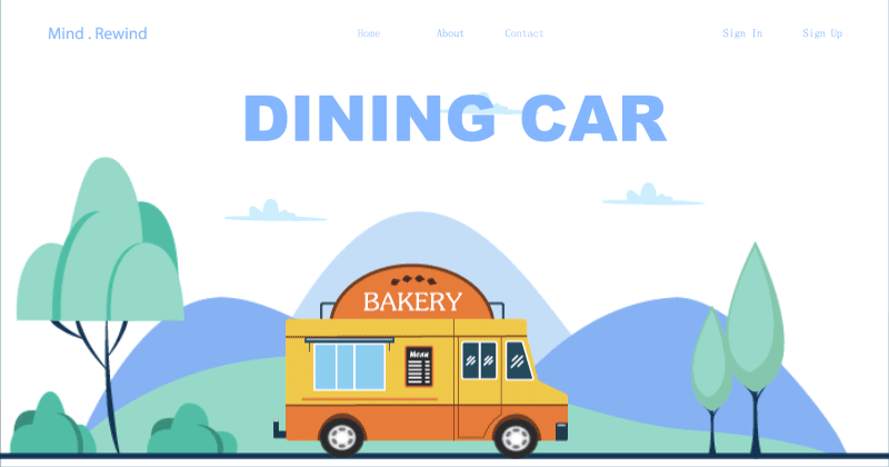 AE教程！行驶餐车主题日夜交替动态网页插画