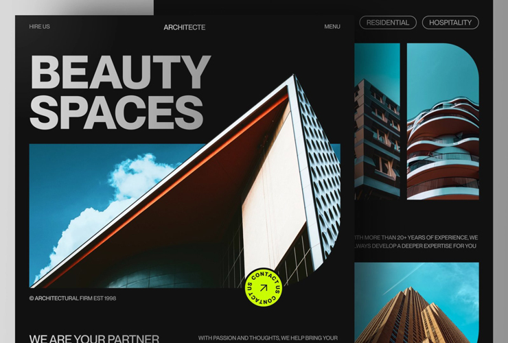 工程艺术！12组建筑设计WEB网页设计灵感
