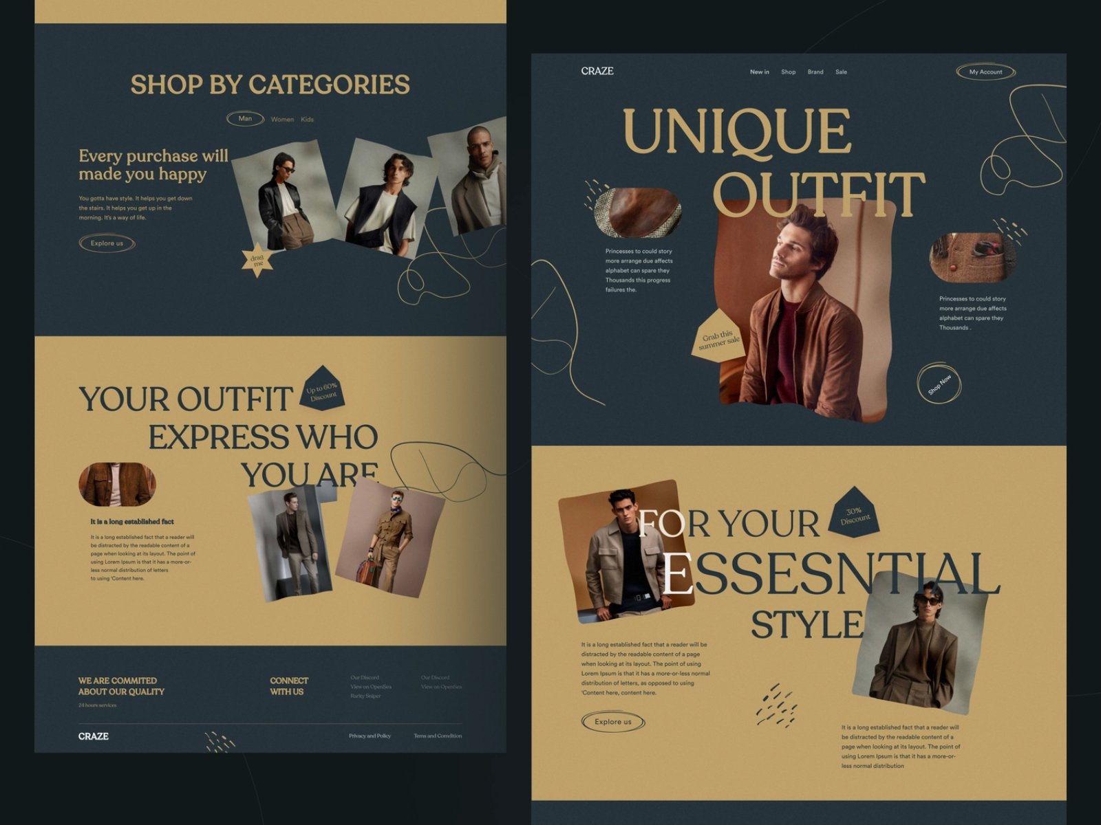 现代服饰！12组时装商店WEB网页界面设计灵感