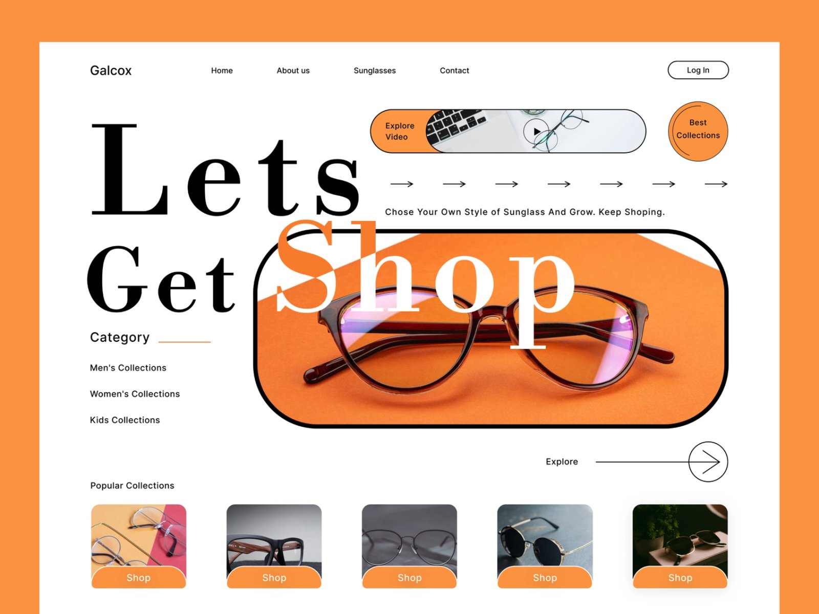 造型利器！12组墨镜商店WEB网页设计灵感