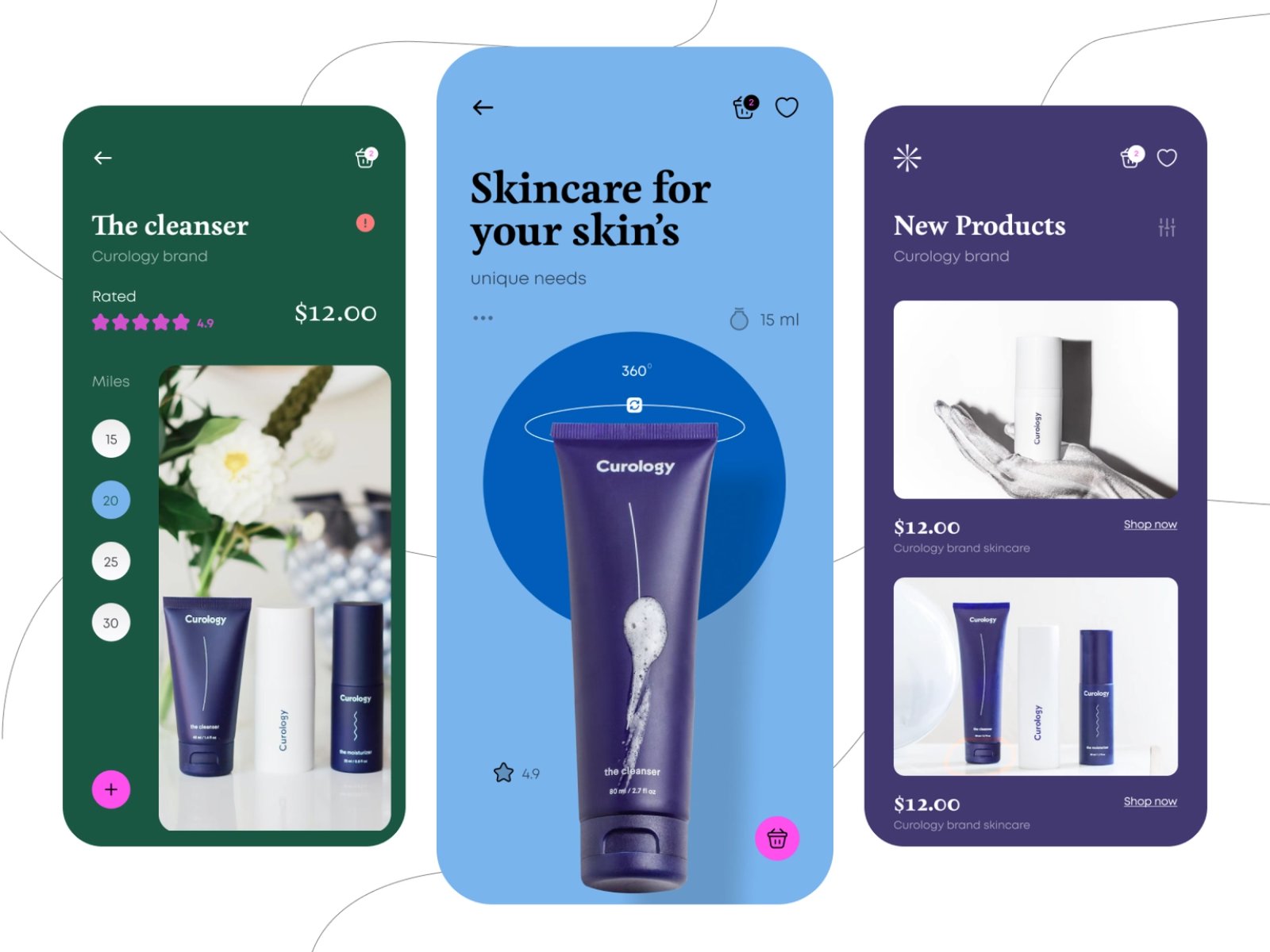 锦上添花！12组化妆品商店APP界面设计灵感