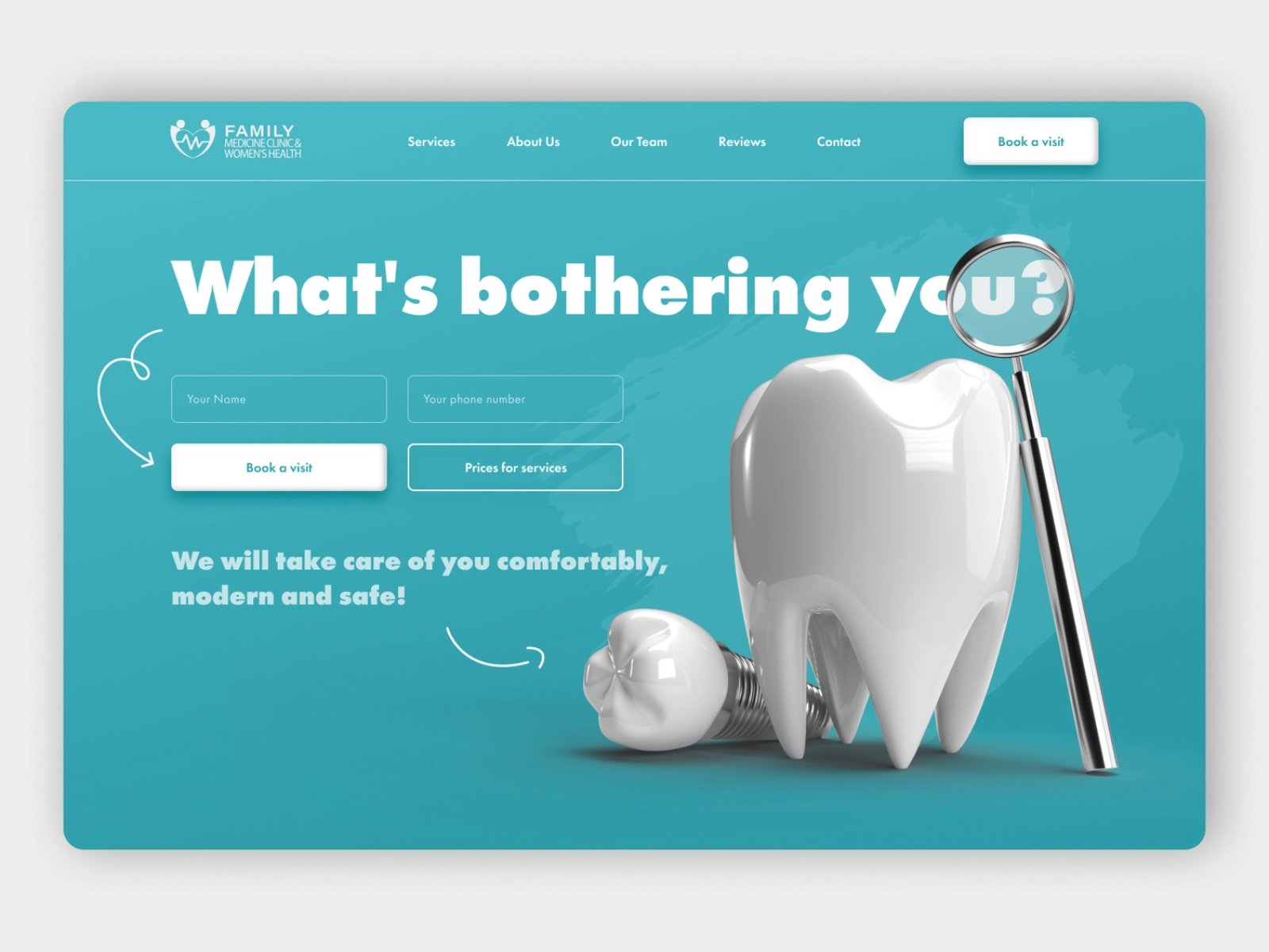 牙齿保护！12组牙科诊所WEB网页设计灵感