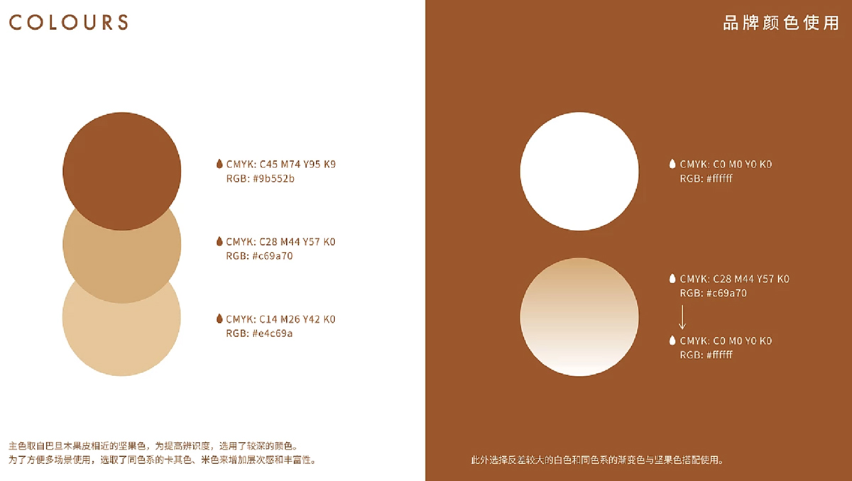 温暖棕色系！巴旦木饮品品牌VI设计