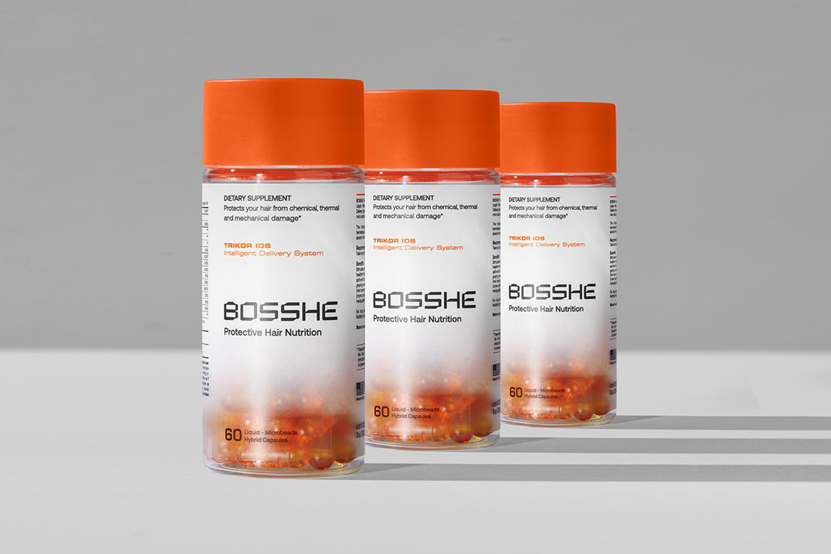 生物科技感！橙色系头发护理产品包装设计
