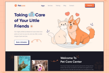 整体保健！12组宠物护理WEB网页设计灵感