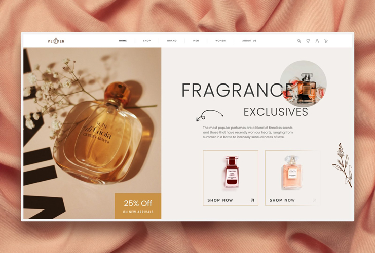 香氛人生！12组香水产品WEB网页设计灵感
