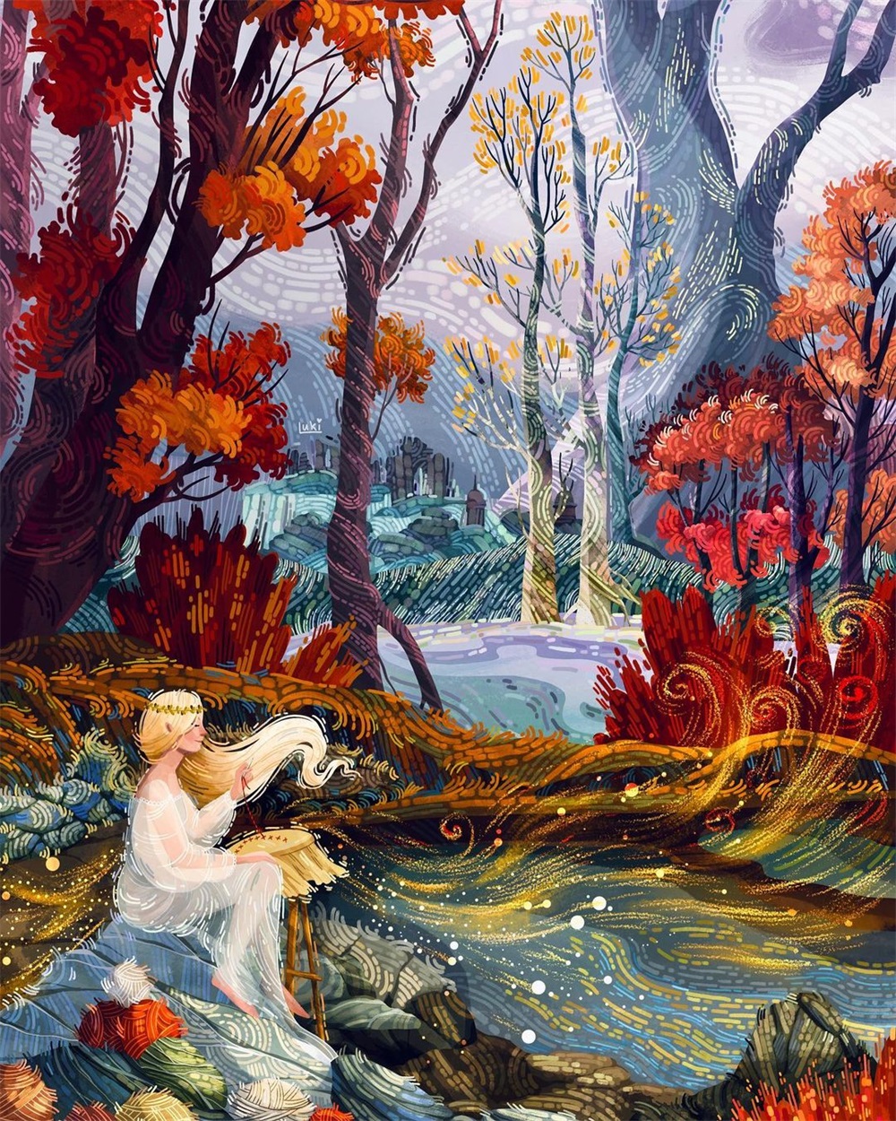 10 款十分抓眼的奇幻童画场景插画！