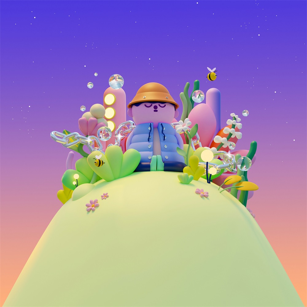 9 款甜美梦幻的 3D 小世界插画！