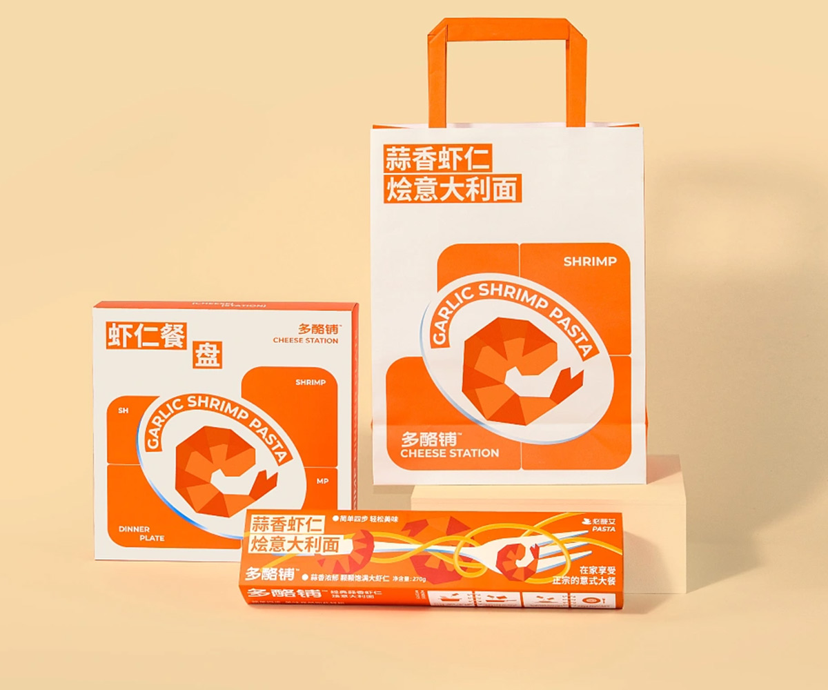 活力画风！意大利面食品包装设计