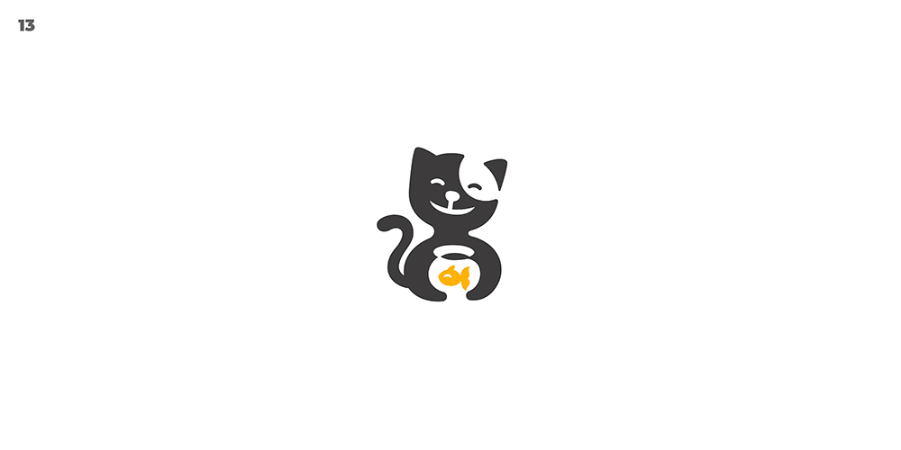 Andrii Kovalchuk作品集第七弹！16款猫狗宠物动物卡通Logo设计