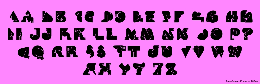 Typefesse！一款趣味俏皮的“翘臀”免费可商用英文字体