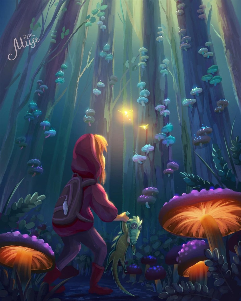 10 款神秘梦幻的丛林场景插画！