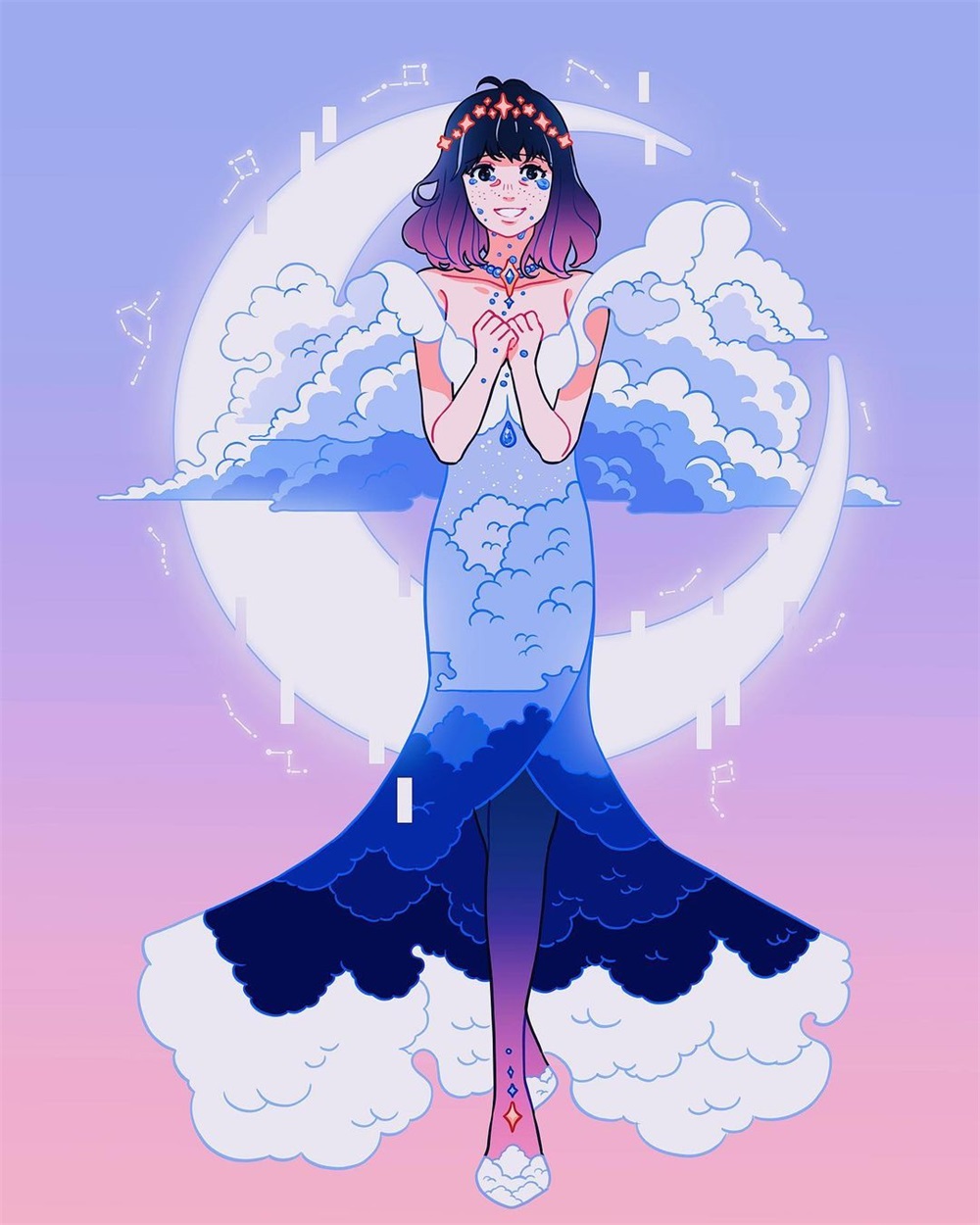 少女感十足！14 款粉嫩的漫画风格人物插画