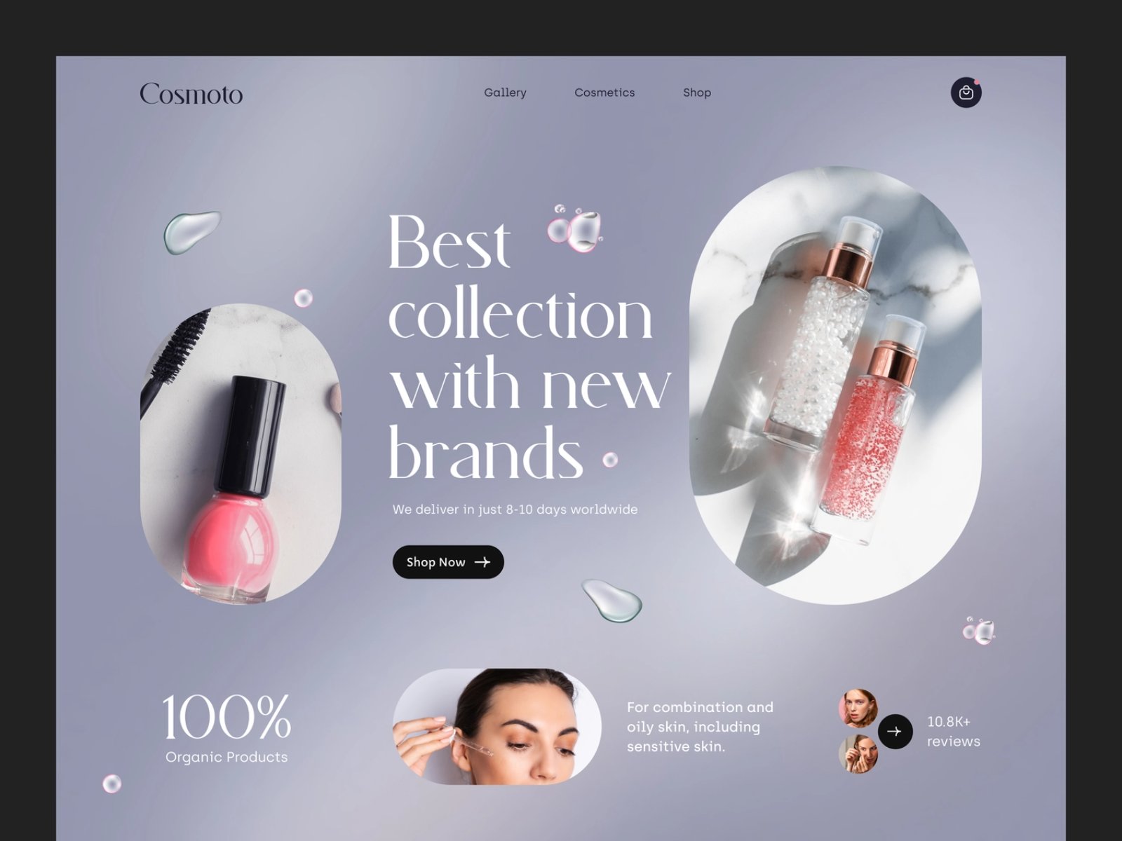 美丽容颜！12组化妆产品WEB网页设计灵感
