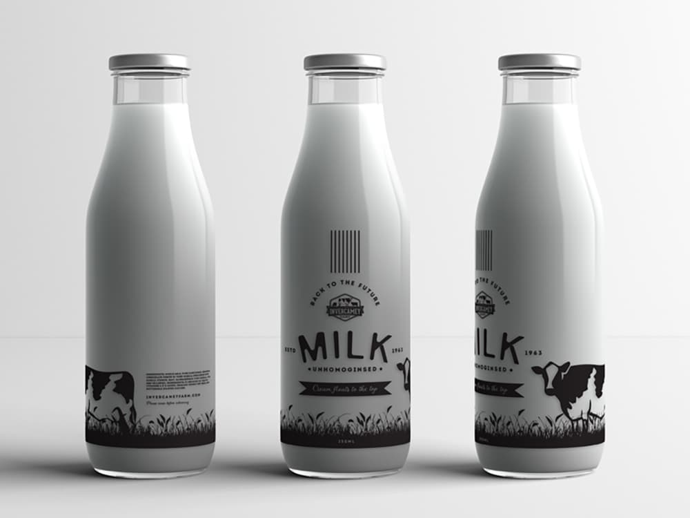 样机展示！18款牛奶元素Logo设计