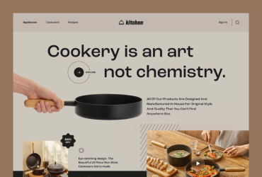 烹饪工具！12组厨具产品WEB网页设计灵感