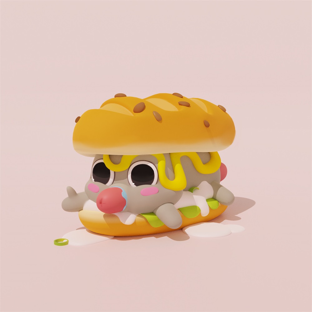 创意卡通！24 款呆萌可爱3D食品作品系列