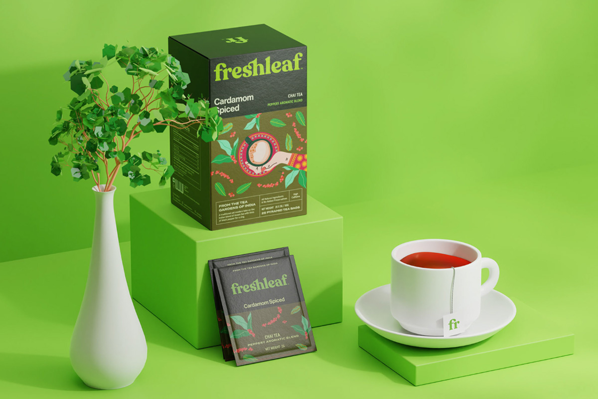 喝茶插画！茶饮产品包装设计