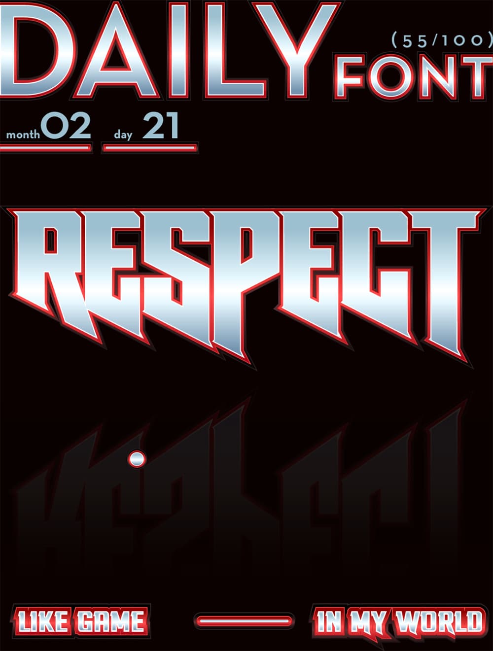 摇滚精神！28款respect字体设计