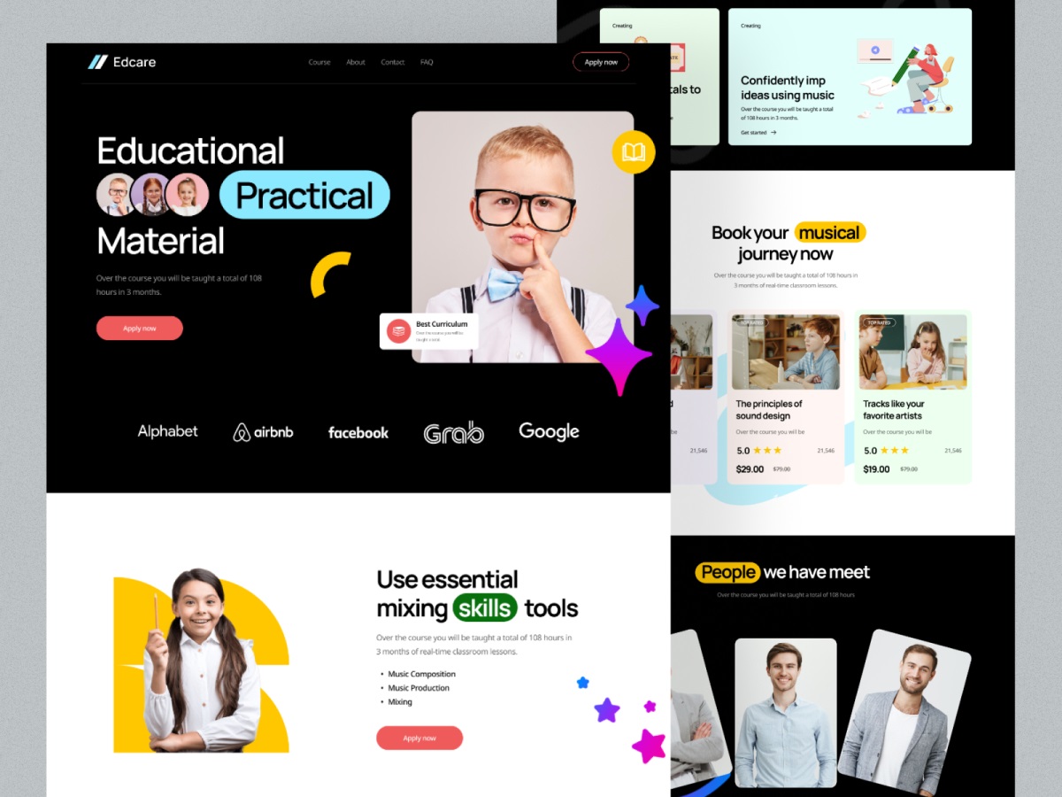专业性！12张教育平台网页设计