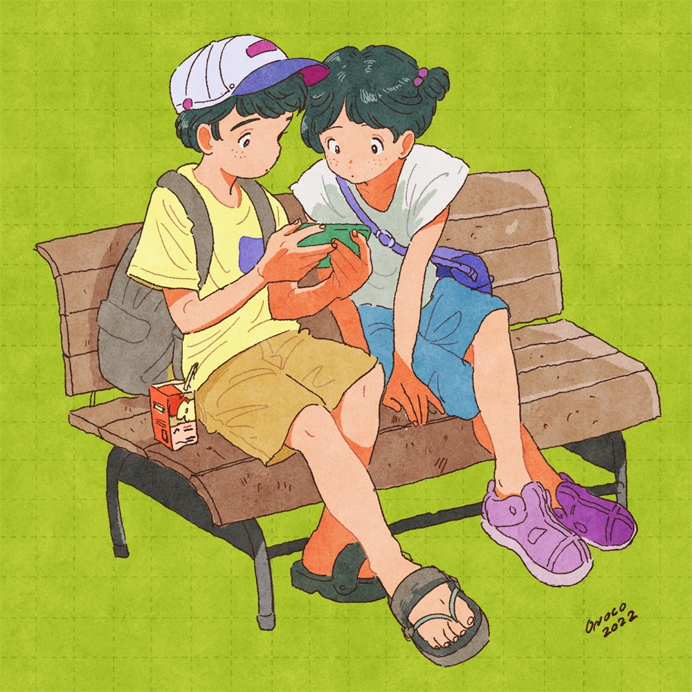 清新自然！12张线条细腻的日式人物插画