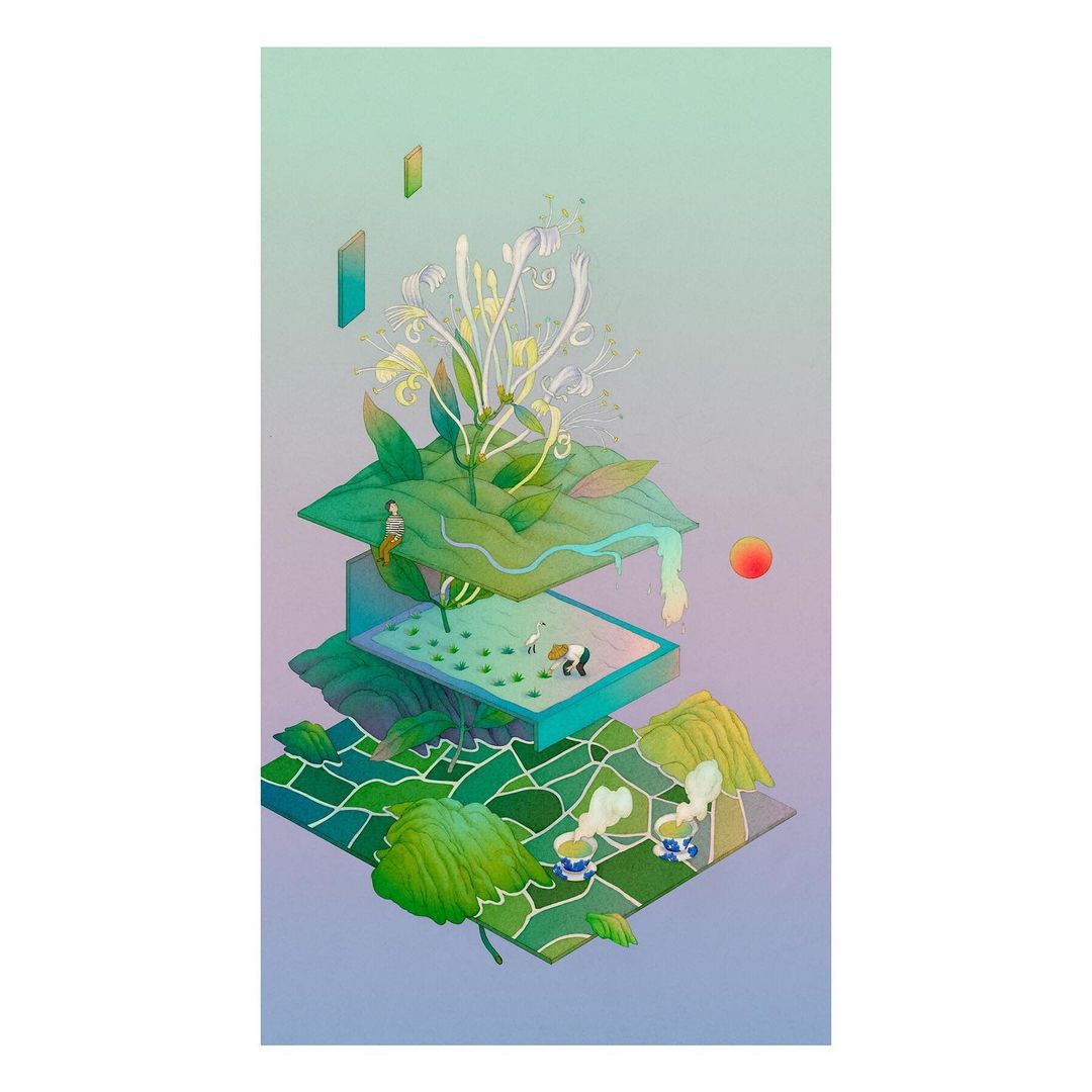 细腻梦幻！11张温暖柔和的动植物插画作品