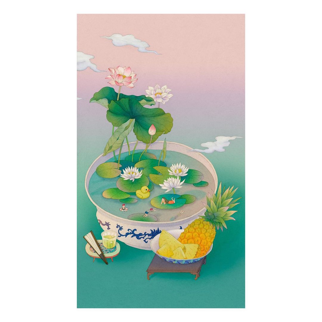 细腻梦幻！11张温暖柔和的动植物插画作品