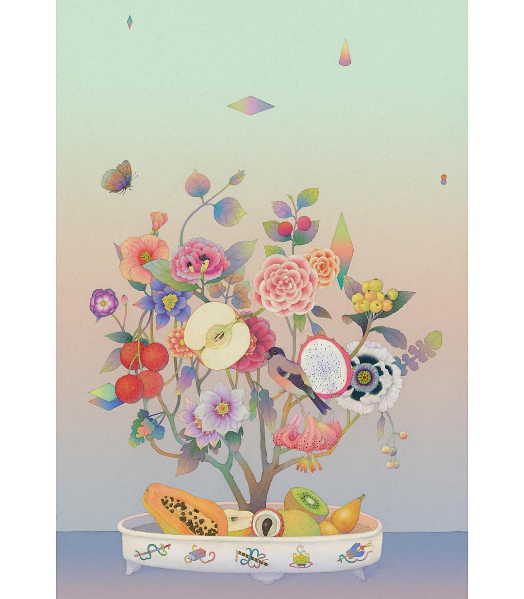 细腻梦幻！11张温暖柔和的动植物插画作品