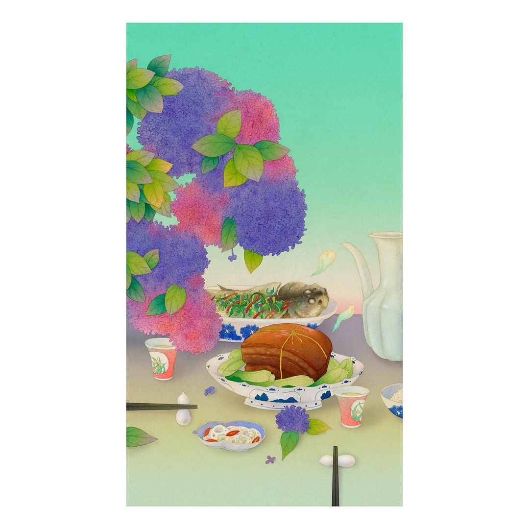 细腻梦幻！11张温暖柔和的动植物插画作品