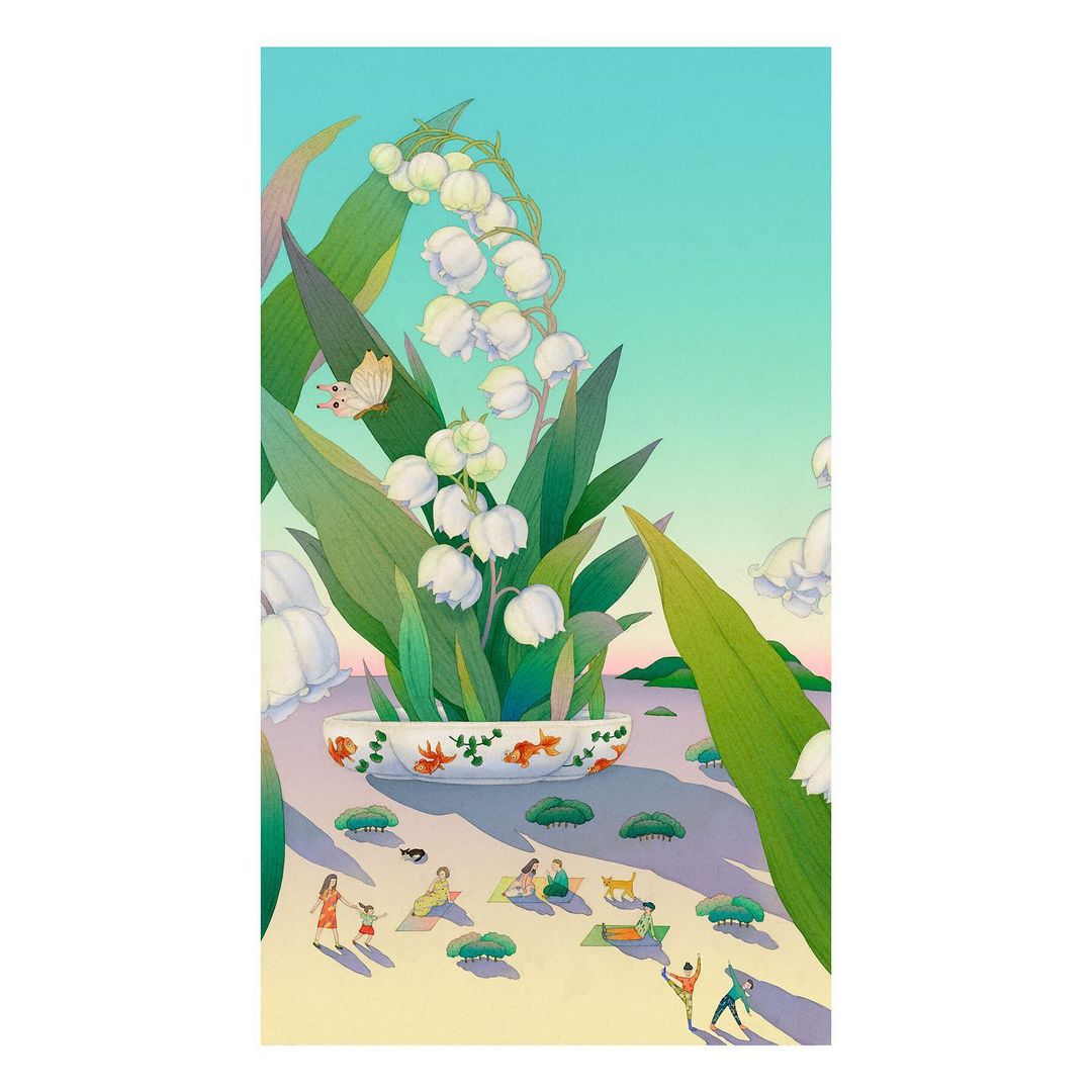 细腻梦幻！11张温暖柔和的动植物插画作品
