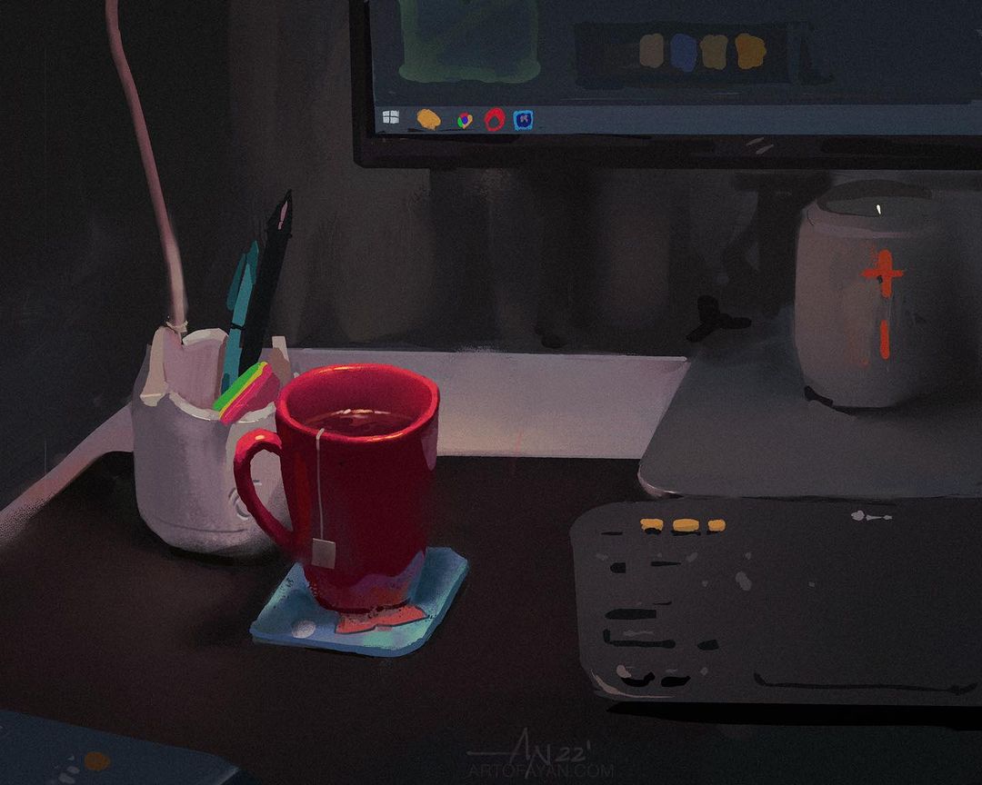 光影塑造！12张写实物品速涂插画作品欣赏