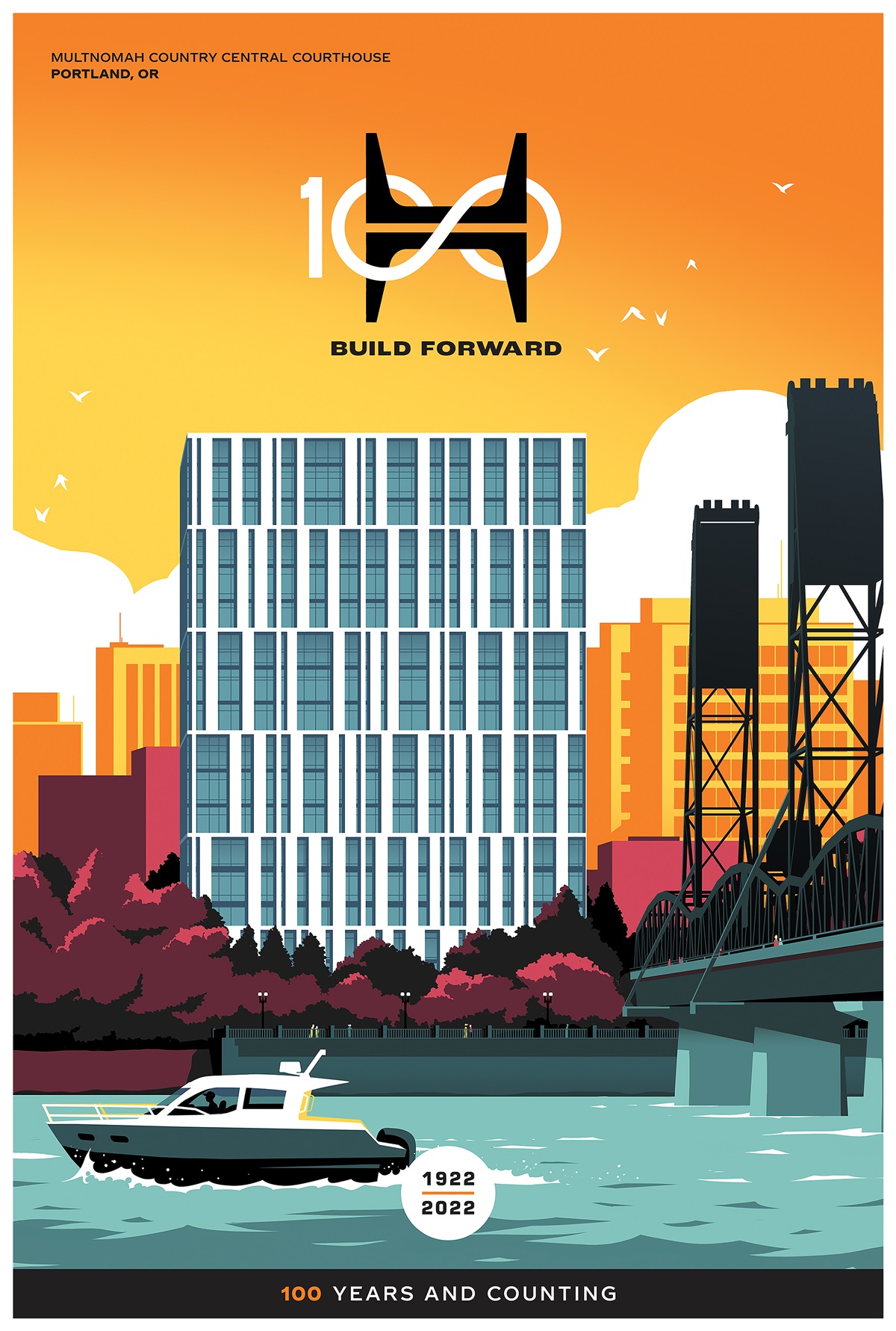 简洁创意！12张建筑公司插画海报设计