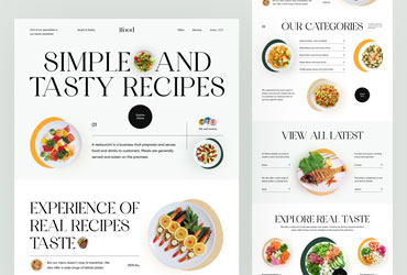 布局简洁！12张餐厅网站WEB设计