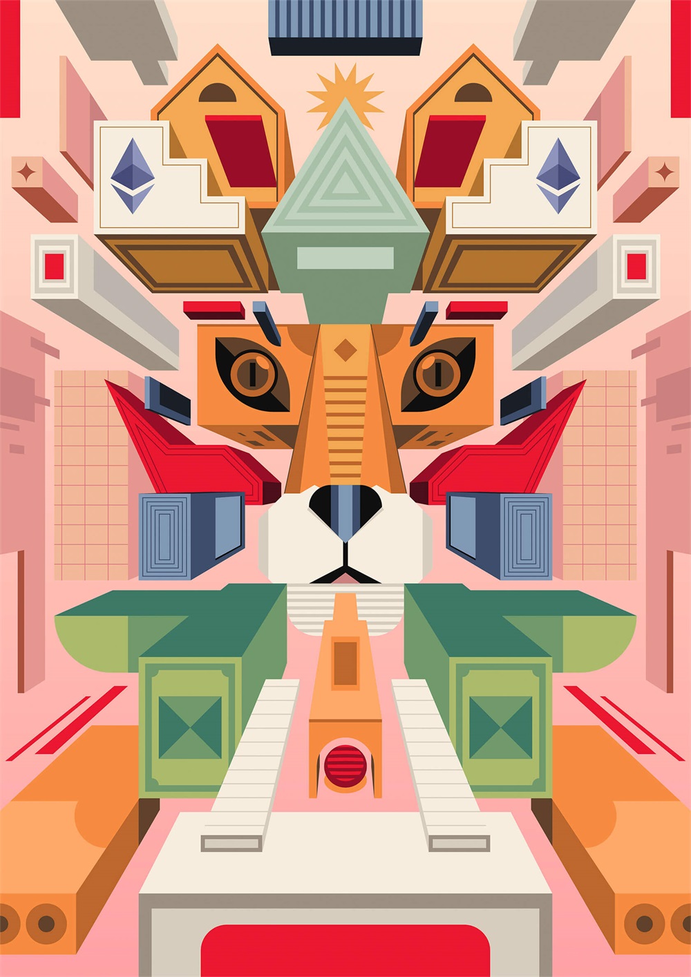 独特视觉！18张建筑立体插画作品