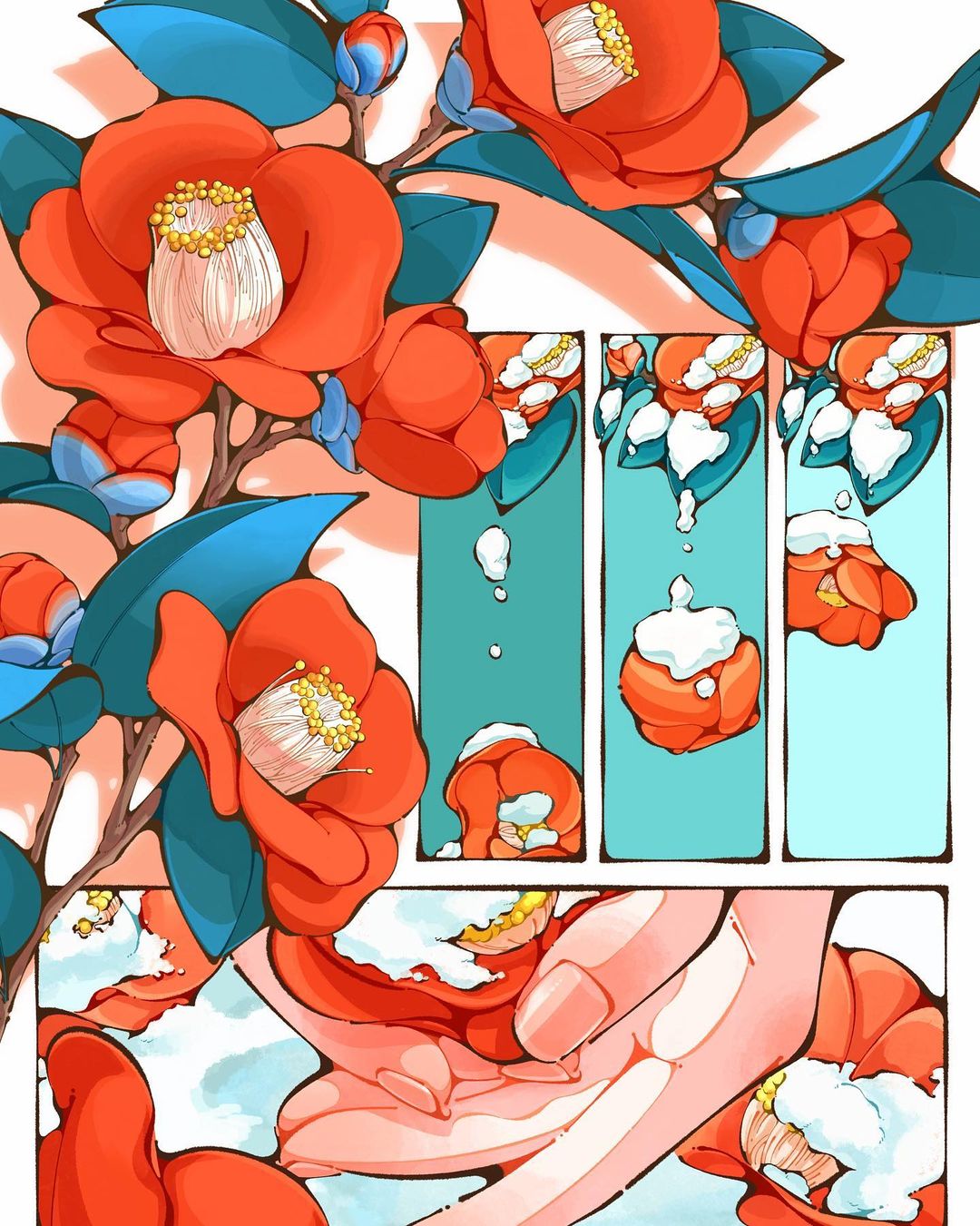 风格细腻！12张复古分镜插画作品