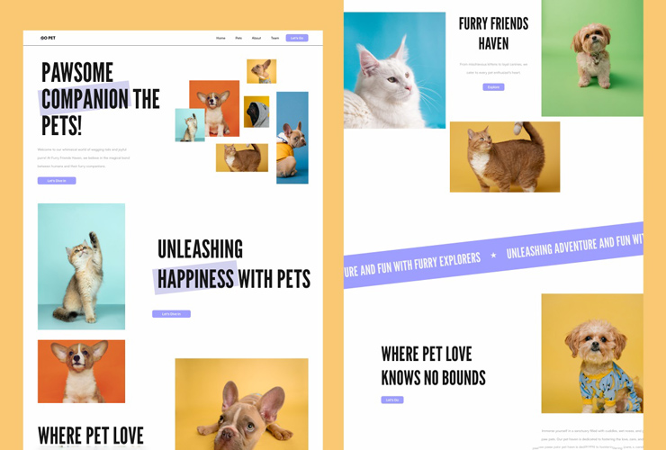 萌趣可爱！12张宠物主题的网站WEB设计