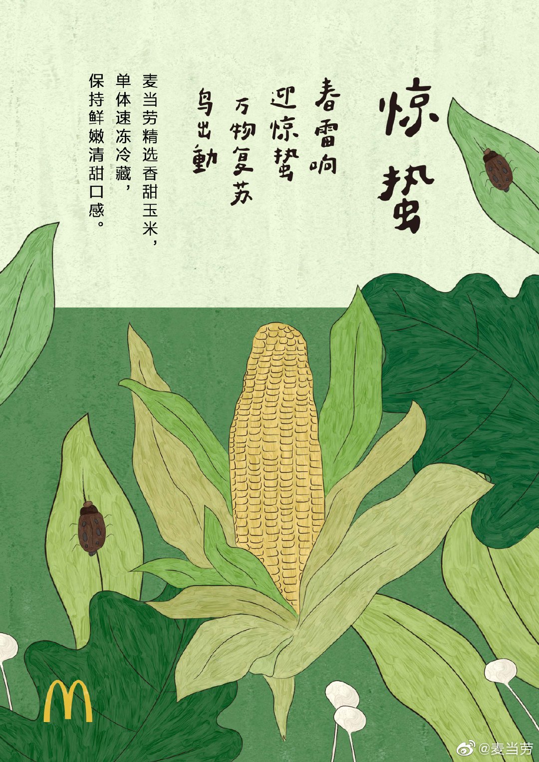插画风格！二十四节气麦当劳借势海报设计