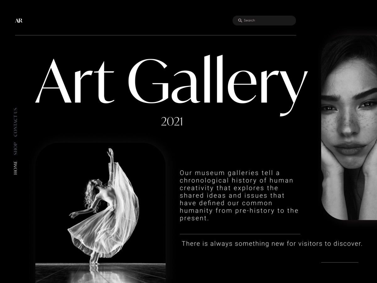 视觉风格！12张艺术展览网站WEB设计