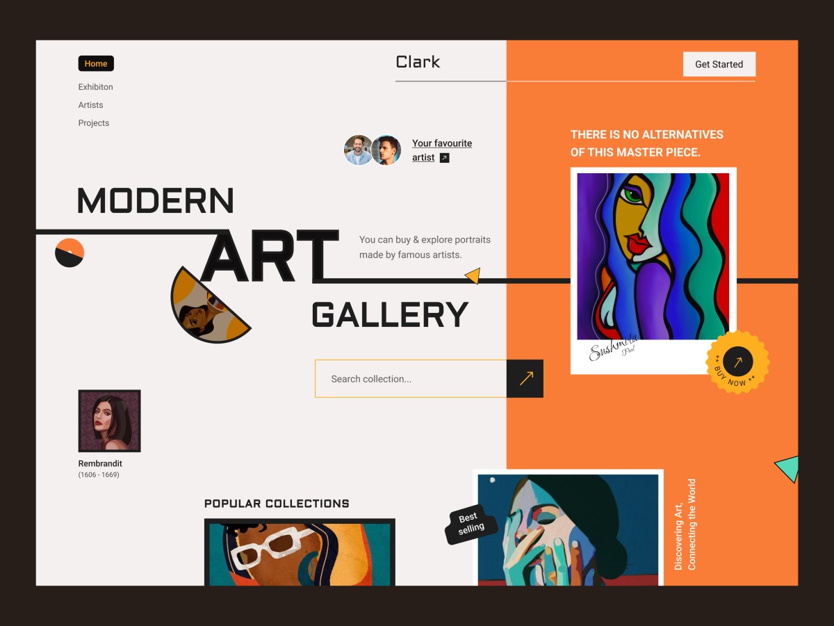 视觉风格！12张艺术展览网站WEB设计